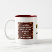 Armee-Förster-Schule - Sieg-Tasse Zweifarbige Tasse (Links)