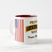 Armee-Förster-Schulvorsprung - stolze Ehefrau - Zweifarbige Tasse (Vorderseite Links)