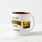 Armee-Förster-Schulvorsprung - stolze Ehefrau - Zweifarbige Tasse (VorderseiteRechts)