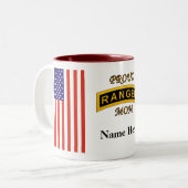 Armee-Förster-Schulvorsprung - stolze Mama - Zweifarbige Tasse (Vorderseite Links)