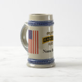 Armee-Förster-Schulvorsprung - stolzer Vater - Bierglas (Vorderseite Links)