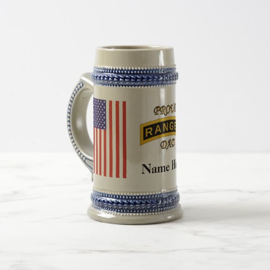 Armee-Förster-Schulvorsprung - stolzer Vater - Bierglas (Vorderseite Links)