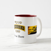 Armee-Förster-Schulvorsprung - stolzer Vater - Zweifarbige Tasse (VorderseiteRechts)