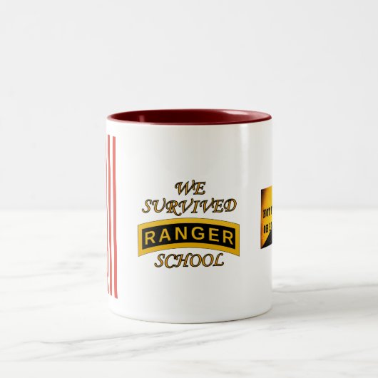 Armee-Förster-Schulvorsprung - wir überlebten - Zweifarbige Tasse (Mittel)