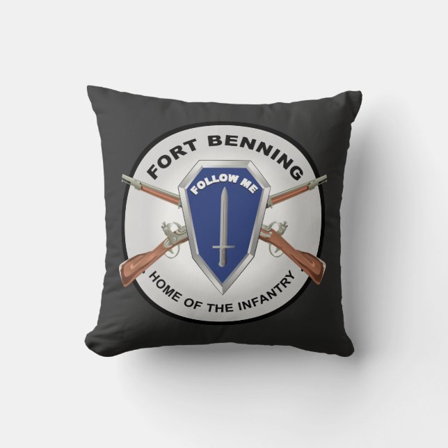 Armee - Fort Benning, GA - Zuhause der Infanterie Kissen (Vorderseite)