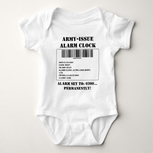 Armee-Frage-Wecker--- Baby Strampler (Vorderseite)