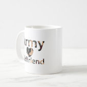 Armee-Freundin-Camouflage-Herz Kaffeetasse (Vorderseite Links)
