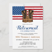 Armee für das militärische Ruhestand Party Boots A Einladung (Vorderseite)