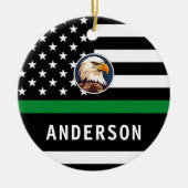 Armee für Personalisierte Logos mit dünner grüner Keramik Ornament (Vorne)