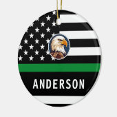 Armee für Personalisierte Logos mit dünner grüner Keramik Ornament (Links)