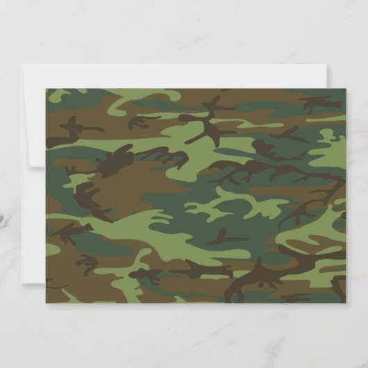 Armee geht weg Foto Party Einladung (Rückseite)