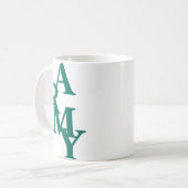 Armee gestapelte fette Typografie Minimaldesign Kaffeetasse (Vorderseite Links)