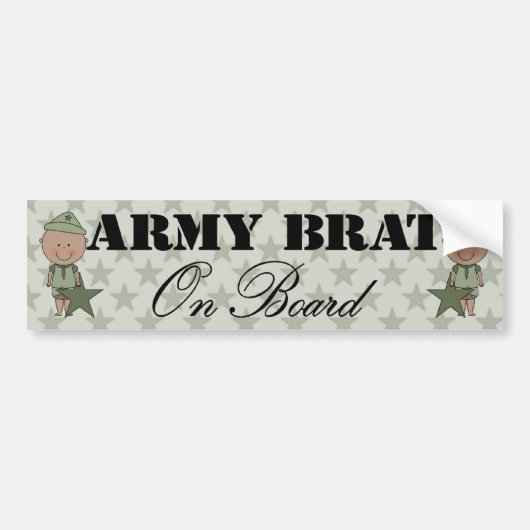 Armee-Görn-an Bord Junge (dunkle Haut) Autoaufkleber (Vorne)