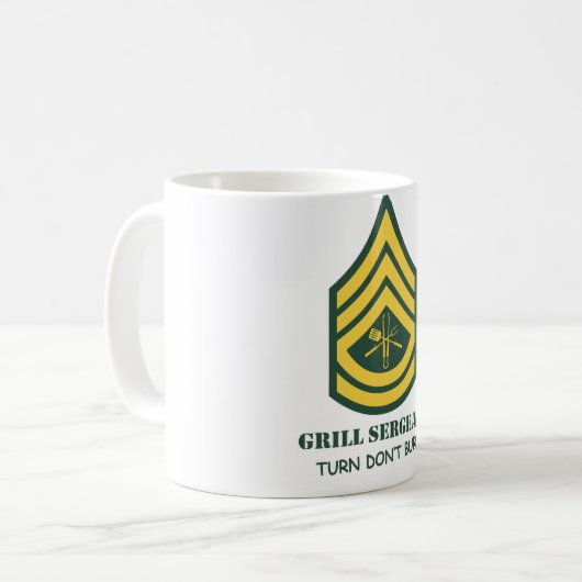 Armee-Grill-Sergeant Kaffeetasse (Vorderseite Links)