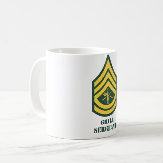 Armee-Grill-Sergeant Kaffeetasse (Vorderseite Links)