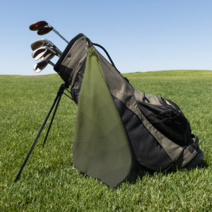 Armee-grün-oliv-gradiender geometrischer Maschenmu Golfhandtuch