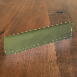 Armee-grün-oliv-gradiender geometrischer Maschenmu Namensplakette