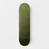 Armee-grün-oliv-gradiender geometrischer Maschenmu Skateboard (Vorderseite)
