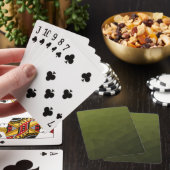Armee-grün-oliv-gradiender geometrischer Maschenmu Spielkarten (In Situ)
