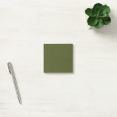Armee Grün Simple 3" x 3" Post-it Klebezettel (Büro)