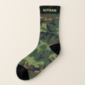 Armee-Grün-Tarnungs-personalisierter Name Socken (Links - Außen)