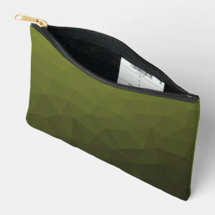 Armee-grün verlaufender geometrischer Mesh-Muster Zubehörtasche