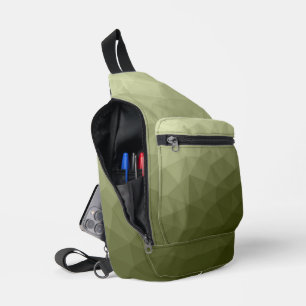 Armee-grün verlaufendes geometrisches Maschenmuste Crossbody Bag