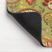 Armee grünes Blumenpaisley Mousepad (Ecke)
