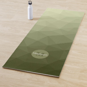 Armee-grünes, cooles geometrisches Mesh-Muster Mon Yogamatte