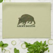 Armee-Gürteltier-Einzelteil Küchentuch (Gefaltet)