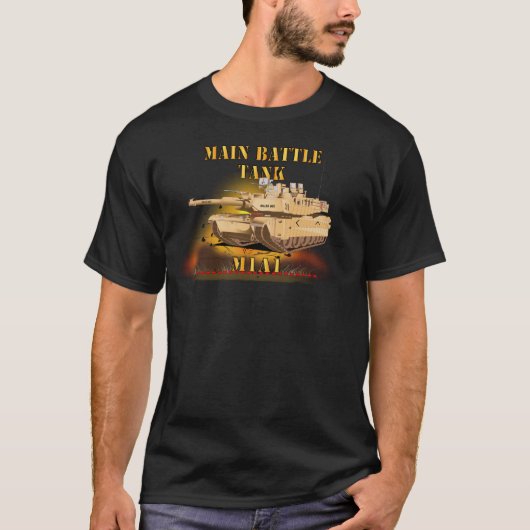 Armee - Hauptleittank - M1A1 X 300 T-Shirt (Vorderseite)