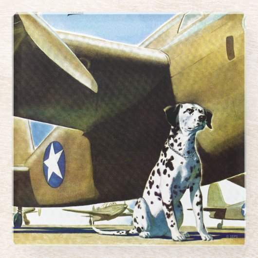 Armee-Hund Glasuntersetzer (Vorderseite)