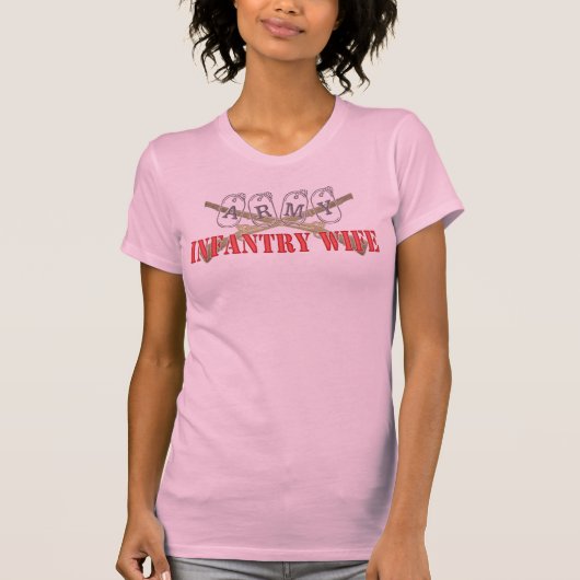 Armee-Infanterie-Ehefrau T-Shirt (Vorderseite)
