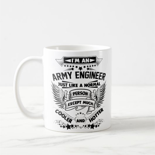 Armee-Ingenieur-Tassen-lustige Kaffeetasse (Links)