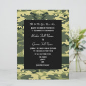 Armee, Jagd oder militärische Hochzeit Einladung (Stehend Vorderseite)