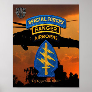 Armee-Kraft-grüne Barett-Förster SF SFG Poster