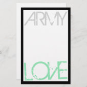 Armee-Liebe-Briefpapier Briefpapier (Vorne/Hinten)