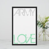 Armee-Liebe-Briefpapier Briefpapier (Stehend Vorderseite)