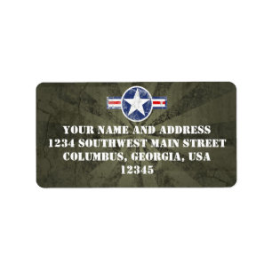 Armee-Luft-Korps Vintag Adressaufkleber