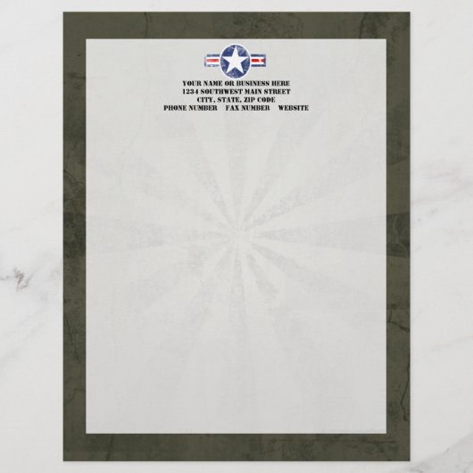 Armee-Luft-Korps Vintag Briefkopf (Vorderseite)