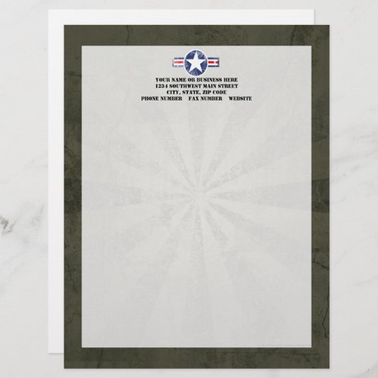 Armee-Luft-Korps Vintag Briefkopf (Vorne/Hinten)