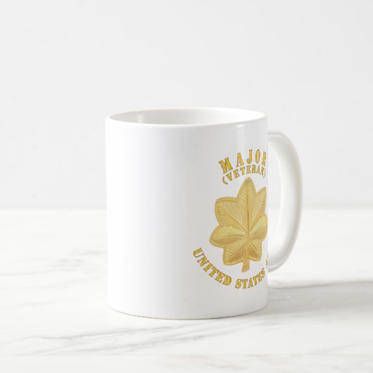 Armee - Major - MAJ - Veteran - V1 Kaffeetasse (VorderseiteRechts)