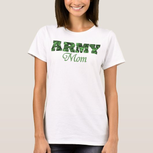 Armee-Mama-Behälter-Spitze T-Shirt (Vorderseite)