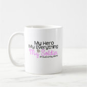 Armee-Mama mein Held Kaffeetasse (Links)