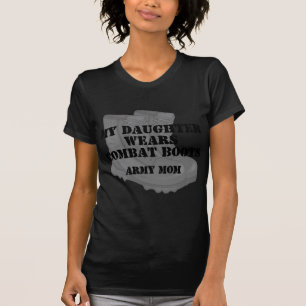 Armee-Mama-Tochter-Kampf-Stiefel T-Shirt
