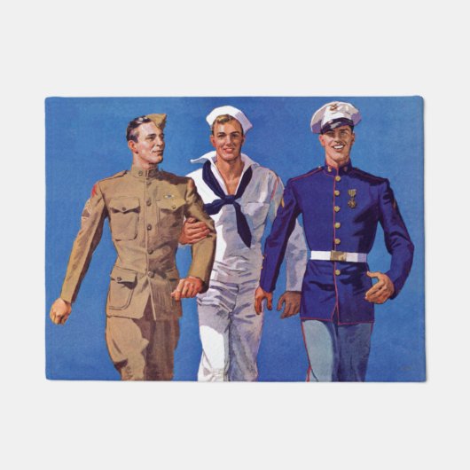 Armee, Marine & Marines Fußmatte (Vorderseite)