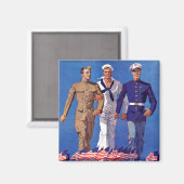 Armee, Marine & Marines Magnet (Vorderseite/Rückseite)