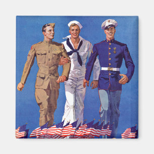 Armee, Marine & Marines Magnet