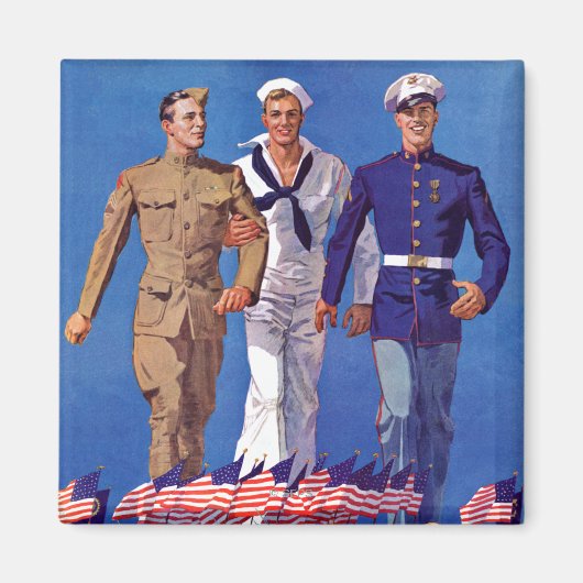 Armee, Marine & Marines Magnet (Vorne)