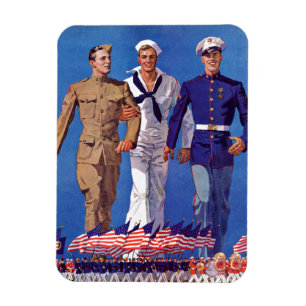Armee, Marine & Marines Magnet